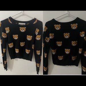 Moschino teddy crop sweater